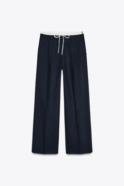 WIDE-LEG TROUSERS WITH DOUBLE WAISTBAND - Zara фото 28