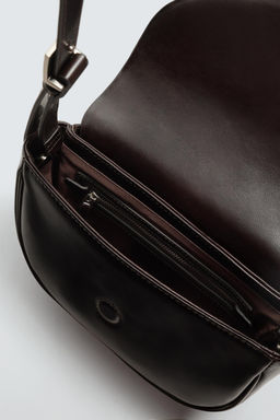 LEATHER CROSSBODY BAG - Zara фото 6