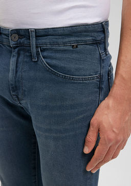 James Mavi Pro Puslu Vintage Koyu Mavi Jean Pantolon  фото 5