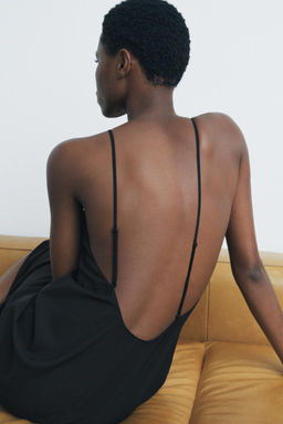 LONG SLIP DRESS WITH MULTI-POSITION STRAPS - Zara фото 3