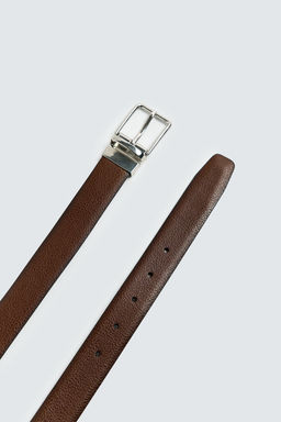 CONTRAST REVERSIBLE LEATHER BELT