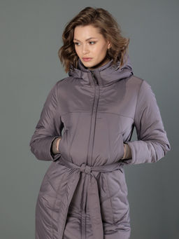 Пальто дем. серо-сиреневый - Dizzyway фото 3