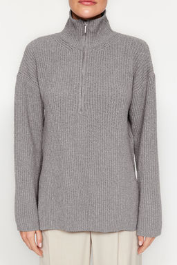 More Sustainable Antrasit Triko Kazak TWOAW24KZ01119 - Trendyolmilla фото 12