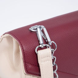 Сумка-мессенджер на клапане, цвет коричневый/бордовый - Simaland фото 4