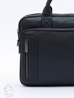 Портфель мужской кожаный 0991Z black Zinimsk