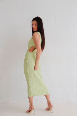 12605 Платье асимметричное фисташковое - Martichelli фото 14