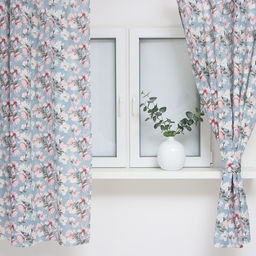 Комплект штор для кухни с подхватами Доляна Магнолия, 150х180 см - 2 шт, 50% хл, 50% пэ  фото 2