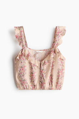Top cropped con botones
