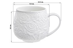 Кружка 400 мл 12,5*9,5*8,5 см Белые розы бочонок - Elan gallery фото 2