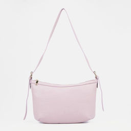 Сумка-багет на молнии, цвет розовый