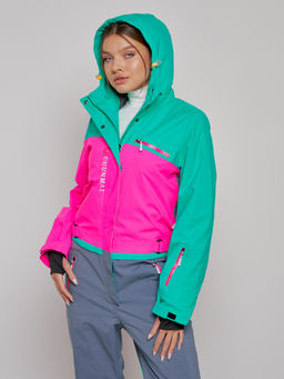 Горнолыжный комбинезон женский зимний зеленого цвета 2327Z - Chunmai фото 21