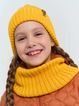 Шапка тыква из смесовой шерсти однослойная Горчица - Bungly фото 7