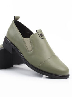06-M47-18 GREEN Туфли женские (натуральная кожа)