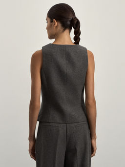 Жилет приталенный с шерстью / Zarina  фото 5