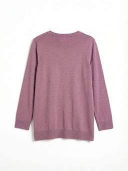 Bisiklet Yaka Baklava Desenli Kad?n Triko Kazak