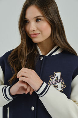 Бомбер Темно-синий