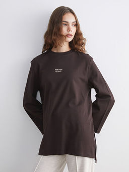 New York Nak??l? Oversize Kad?n Sweatshirt Tunik