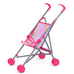 Коляска-трость для кукол, прогулочная, цвет розовый