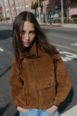 CAZADORA BOMBER 100% PIEL / whiskey - Zara фото 7