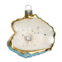 Ракушка с жемчужинками перламутровая бирюза (стекло) 9х5х9,5 см - Holiday classics фото 2