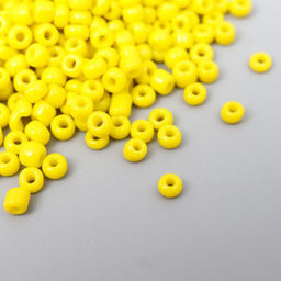 Бисер круглый 12/0 в бутылочке «Яркий лимон», 20 г