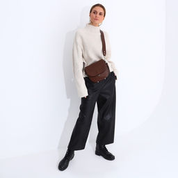 Сумка женская TEXTURA, мессенджер, маленький размер, цвет коричневый  фото 8