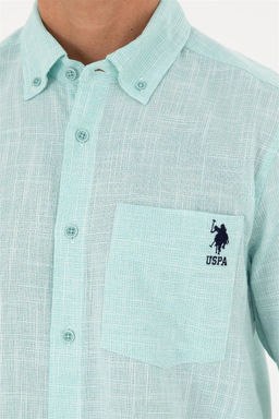 U. S. Polo Assn / Мужская мятная рубашка с длинным рукавом - U.s. polo assn фото 7