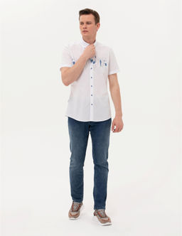 Lacivert Ex. Slim Fit K_sa Kollu G_mlek - Pierre cardin фото 3