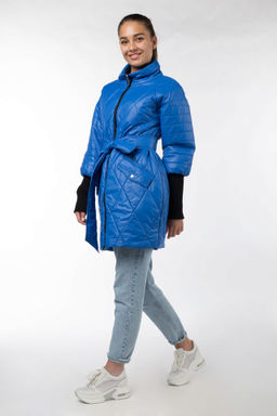 04-1762 Куртка демисезонная (Синтепон 150) пояс - Империя пальто фото 10