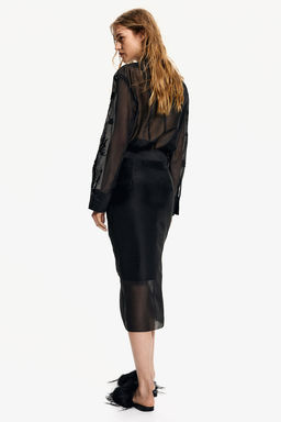 Falda de organza con lentejuelas - H&m фото 4