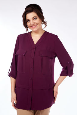 Блуза Элль стиль 2067а ежевика  фото 6