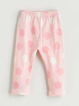 Beli Lastikli Bask?l? K?z Bebek Pijama Alt