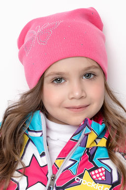 Crockid _ КВ 20262/насыщенный коралл шапка для дев