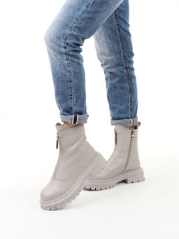 04-PAS152-2Z LT. GRAY Ботинки зимние женские (натуральная кожа, 100% шерсть)