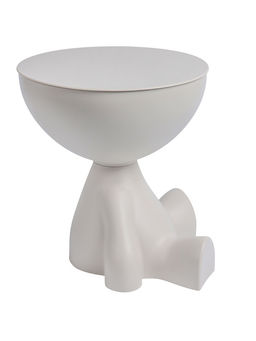 Столик журнальный, 370×370×410 мм, цвет белый