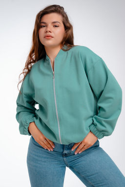 Бомбер из коттон фита мята - Амадэль фото 18
