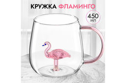 Кружка 450 мл 12,5*9*11 см Crystal glass - Фламинго - Elan gallery фото 8
