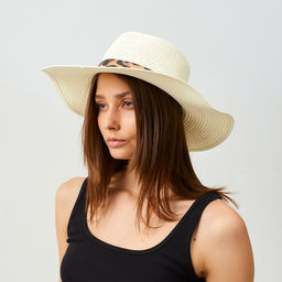 Шляпа женская с леопардовая MINAKU, молочная, размер 58