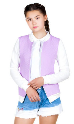 Толстовка Victoria Сирень+Молочный