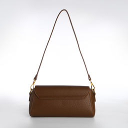 Сумка женская,26*9*12, отд на клапане, 2 ремня, коричневый - Textura фото 2