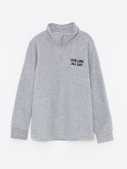 Dik Yaka Nak??l? Uzun Kollu Polar Erkek ?ocuk Sweatshirt - Waikiki фото 3
