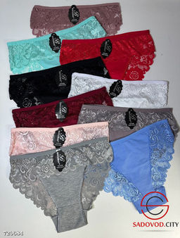 Трусики женские кружевные, 5 шт