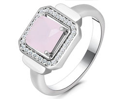 Кольцо, розовый кварц, МЦВА138