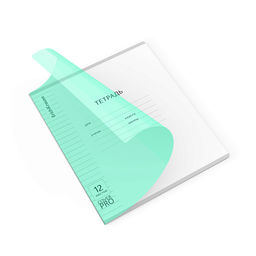 Цена за 10 шт. Тетрадь школьная ученическая с пластиковой обложкой на скобе ErichKrause Классика CoverPrо fizzy, Vivid бирюзовый, A5+, 12 листов, линейка  фото 31