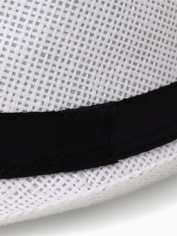 Шляпа мужская MINAKU «Плетеная», размер 58, белая