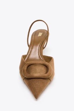 SLINGBACK SHOES WITH PIECE DETAIL - Zara фото 5