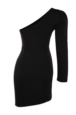 Trendyolmilla Siyah Vucudu Oturan Dokuma Mini Elbise TPRAW24EL00094  фото 8