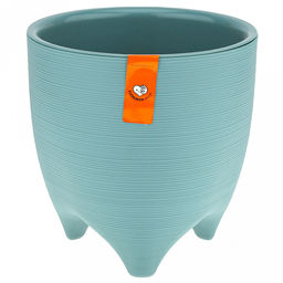 Горшок для цветов пластмассовый Де Коста 2,25л, д16см, h16см, со вставкой, на ножках, тиффани (Россия)