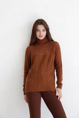 10073 Свитер с альпакой кофейный - Martichelli фото 32