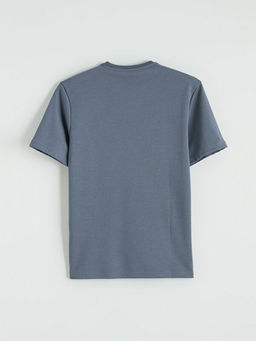 Bisiklet Yaka Bask?l? Erkek Ti??rt